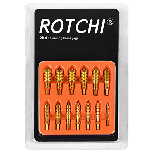 Pachet de 13 bucăți set de curățenie din alamă pentru pistol, pachet de card blister