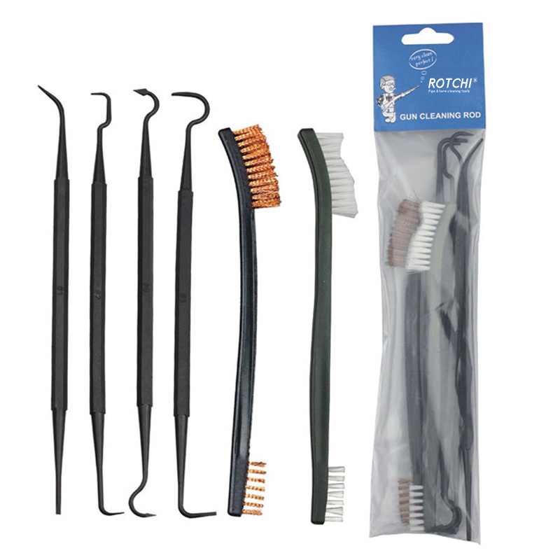Set de 6 bucăți de perii din plastic și târăgări sau cârlige