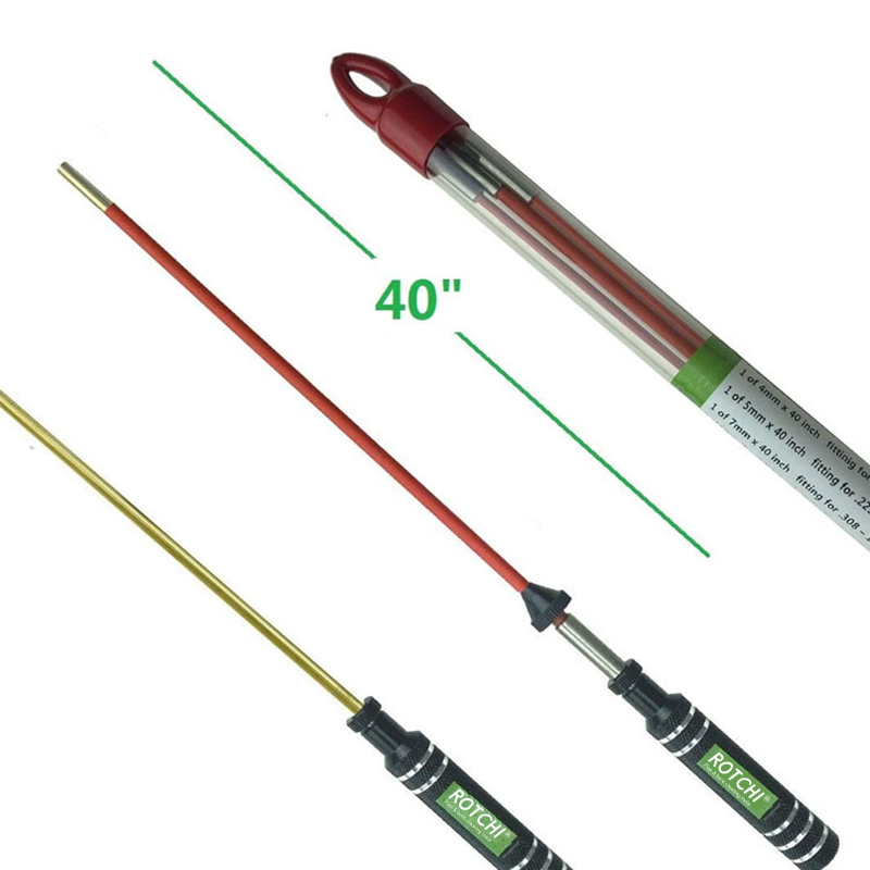 Mâner din aluminiu Tijă de curățare a pistolului din oțel PVC cu rotație rapidă