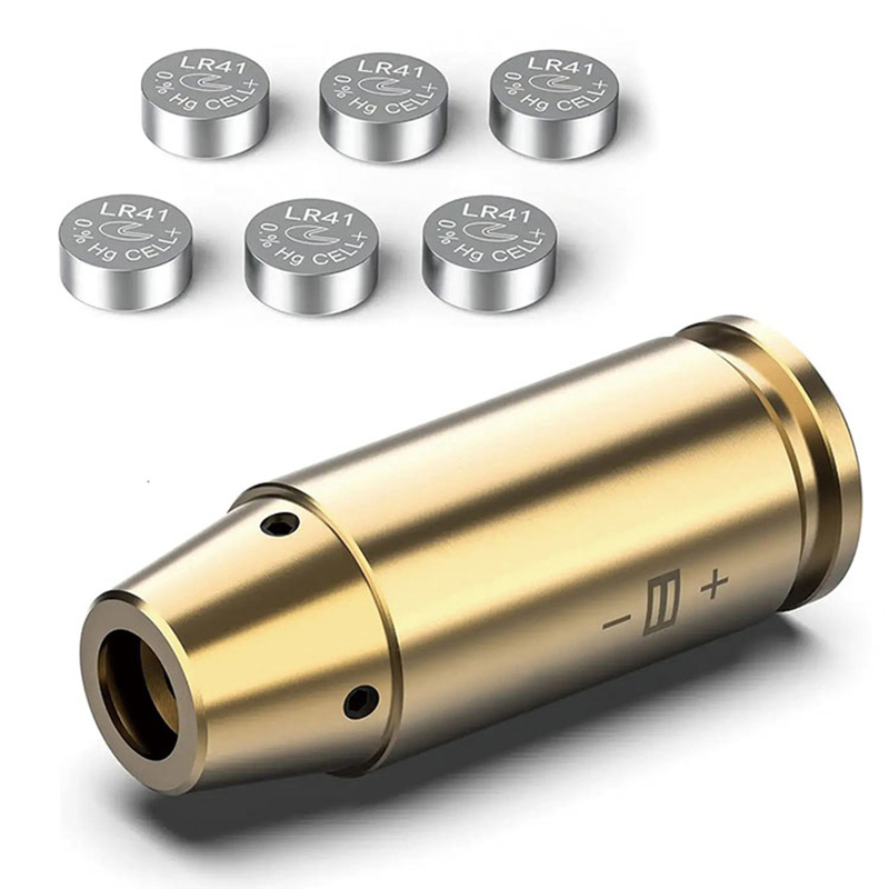 Bore Sight 9 mm Red Laser Zeroing Boresighter cu 3 seturi de baterii
