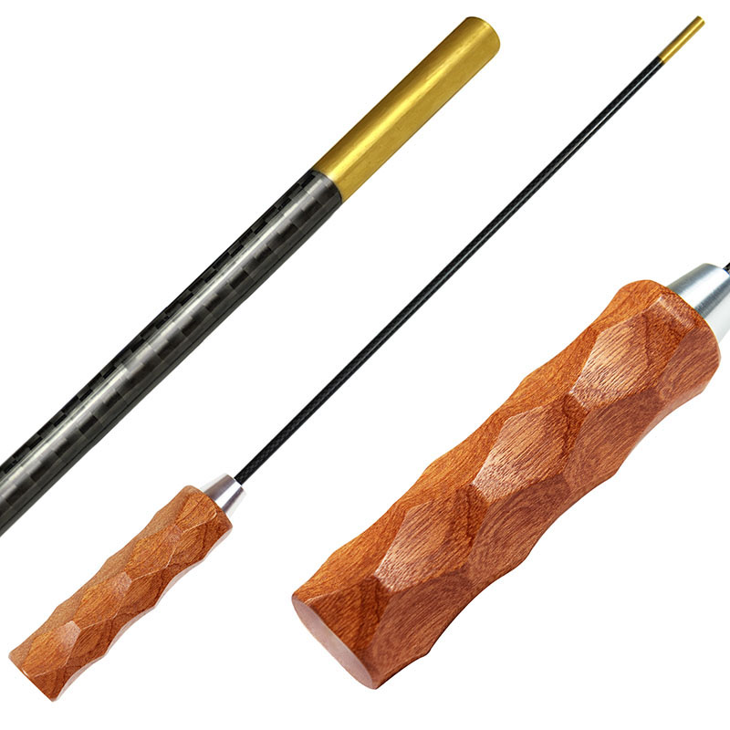 Băț de curățare pistol din fibră de carbon cu mâner din lemn super pistol pușcă pușcă