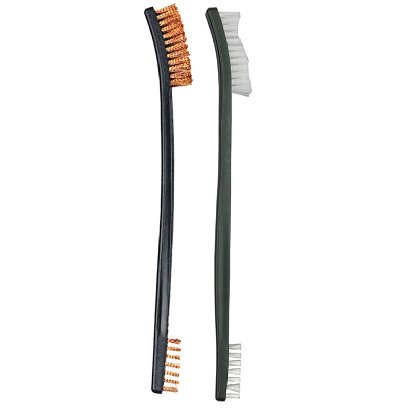 Perie de mână pentru curățarea armelor utilitare cu două capete, fire din alamă