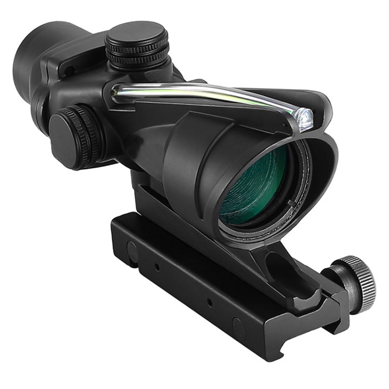 Lunetă pentru pușcă de vânătoare ACOG 4X32 Vizor cu fibră optică Iluminată în verde Redticle Airsoft ACOG lunetă 4x32 ACOG