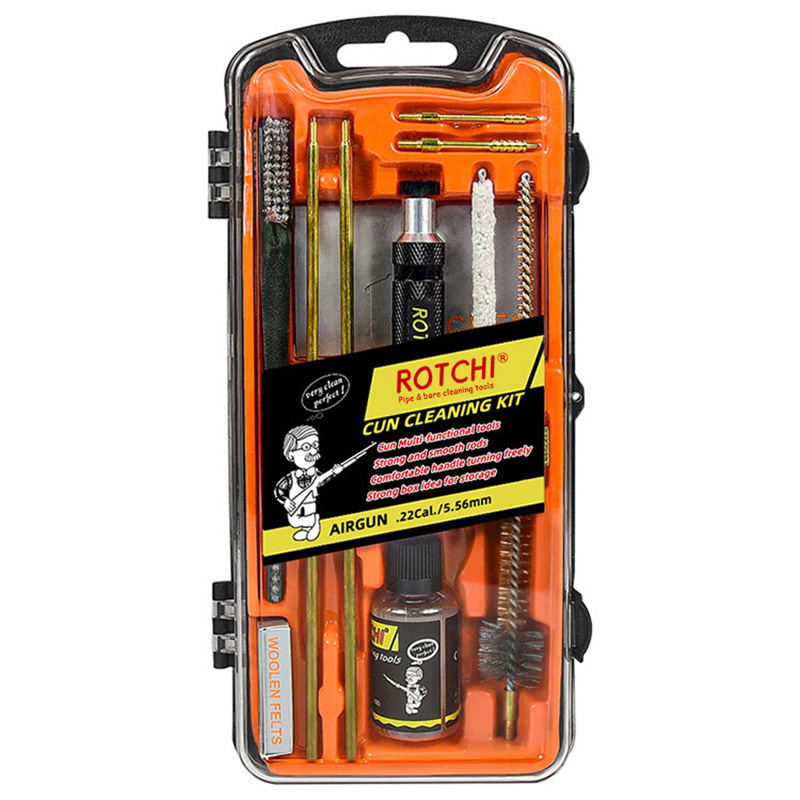 Kit de curățare a puștii Carcasă portocalie Sticlă de ulei