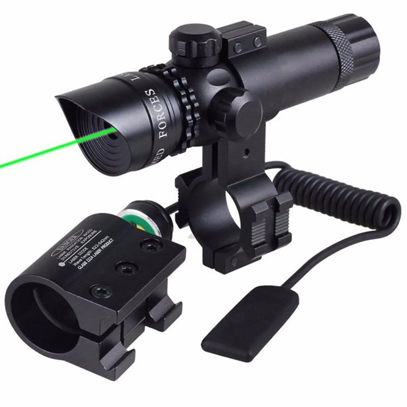 Comutator de reglare tactică Vizualizare cu laser Pistol de pușcă compactă Vedere cu laser verde cu șină de 2 monturi pentru vizor laser pentru pistol
