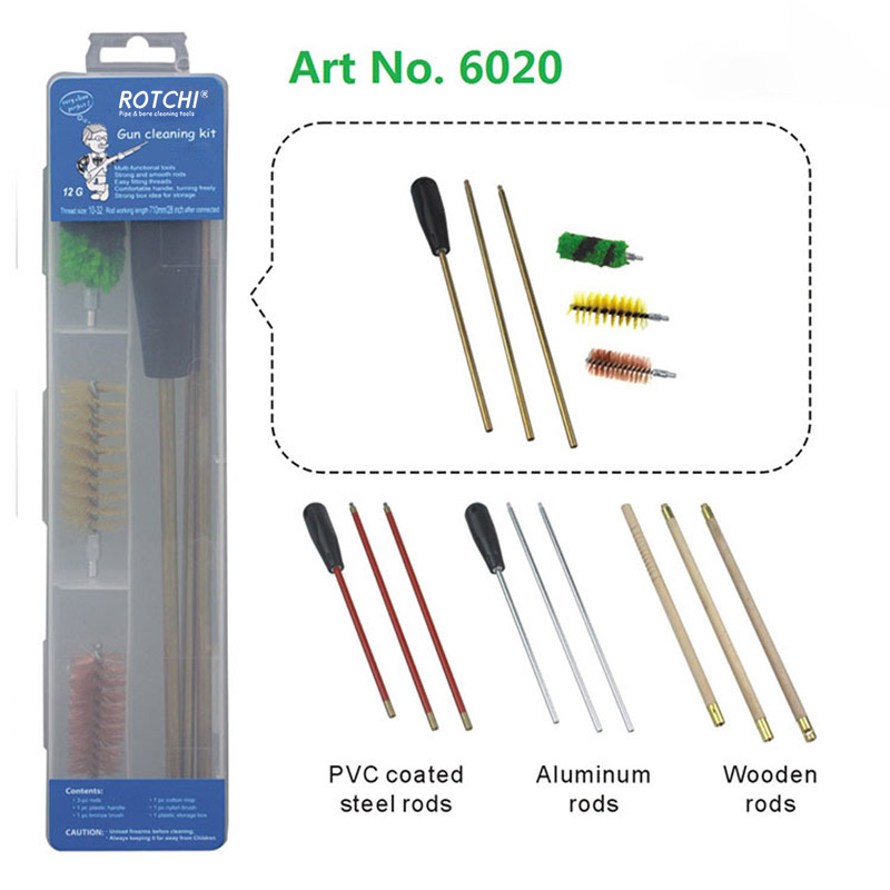 Kit de curățare a pistolului cu carcasă din plastic transparent pentru pușcă