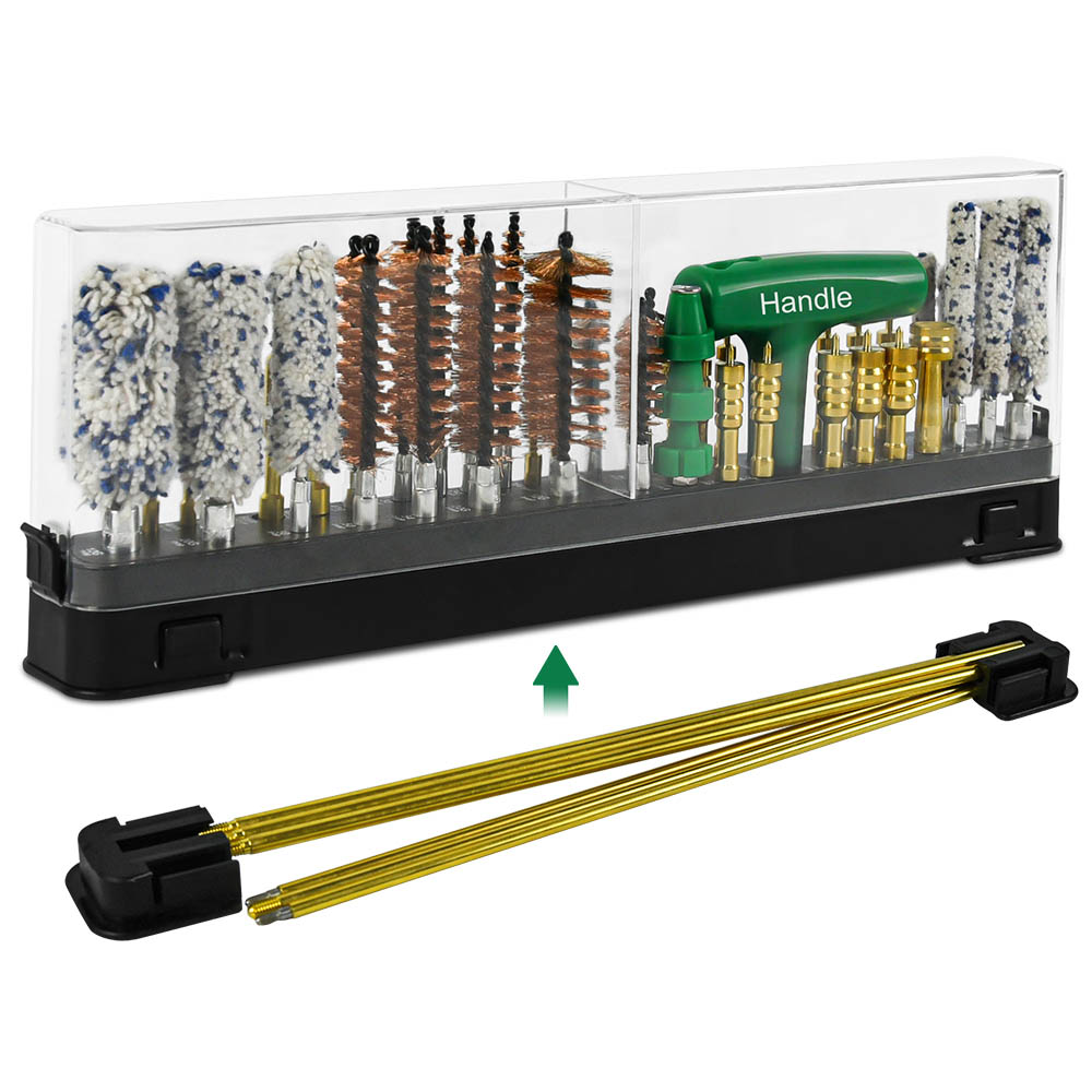 Accesorii pentru kit universal de curățare a armelor Accesorii profesionale universale pentru toate armele Kit de curățare Cu carcasă din plastic transparent