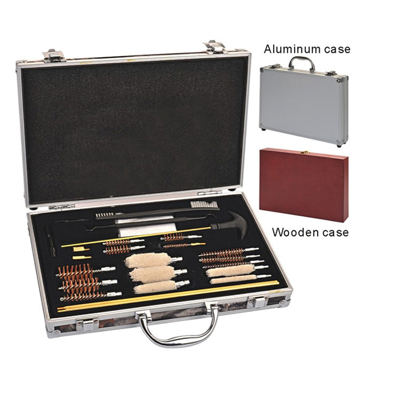 Kit universal de curățare a pistolului Carcasă din aluminiu 2 seturi de tije de curățare a pistolului