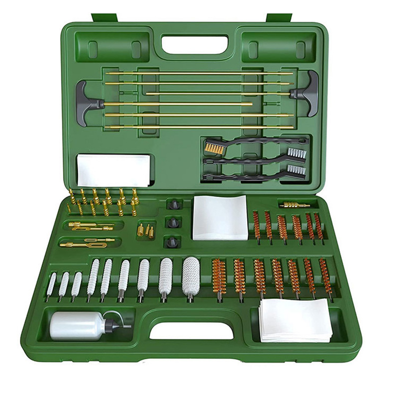 Kit universal de curățare a pistolului Carcasă din plastic verde de dimensiune mare